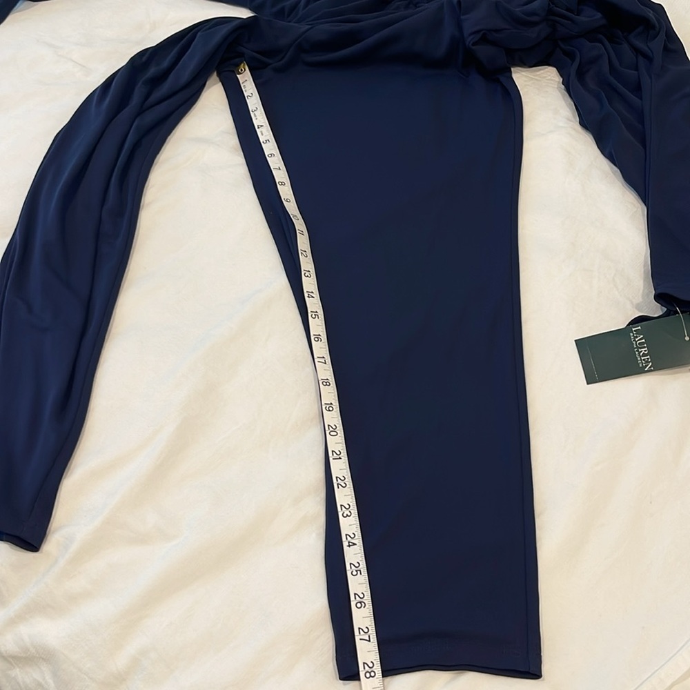Lauren Ralph Lauren | Navy Split Sleeve Jumpsuit Sz XL - Picture 13 of 16